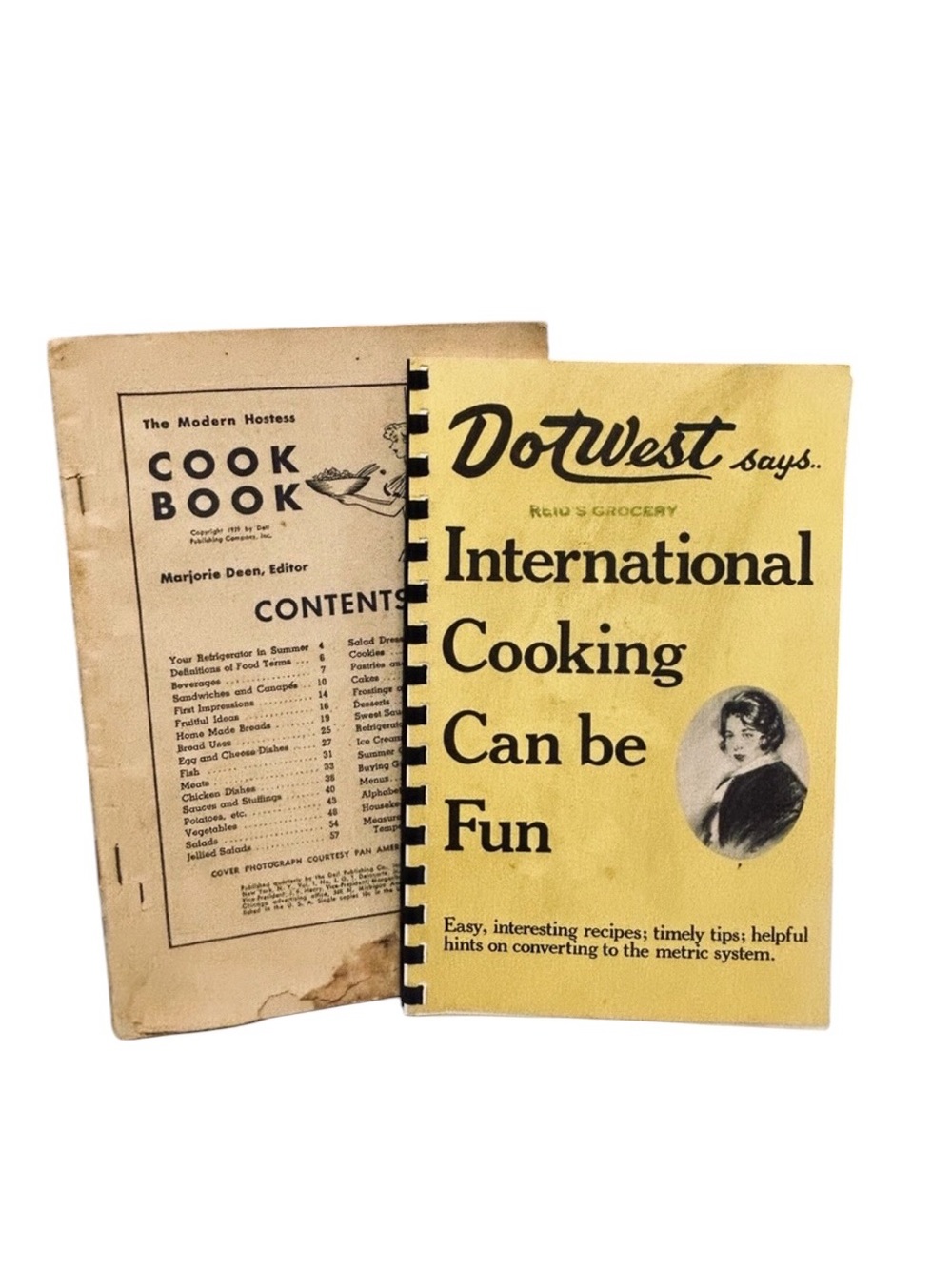 Vintage Cookbook Lot Dot West International Cooking Can Be Fun & Modern Hostess